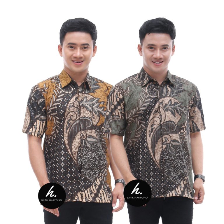 Baju Batik Pria Lengan Pendek BU003 PuloWarna