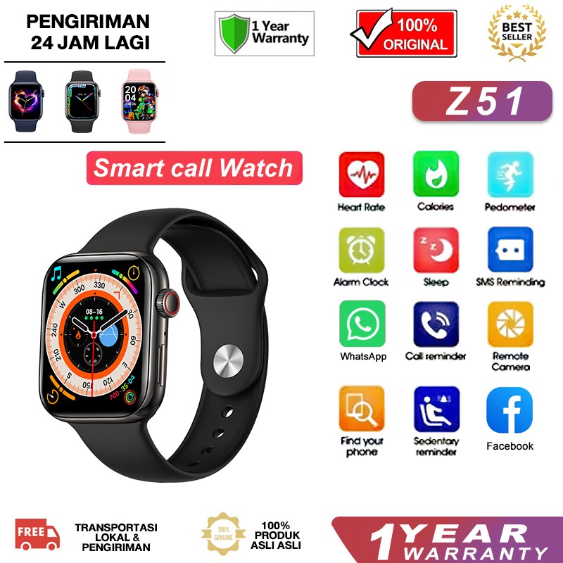 Read more about the article BIDEN Smart Watches Heart Rate Sleep monitoring Call dan Message Reminder warna Hitam