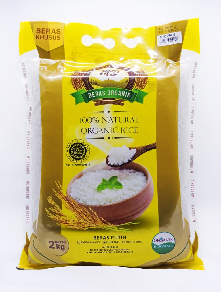 Jual Beras Organik MD Organic White Rice Ciherang 2kg