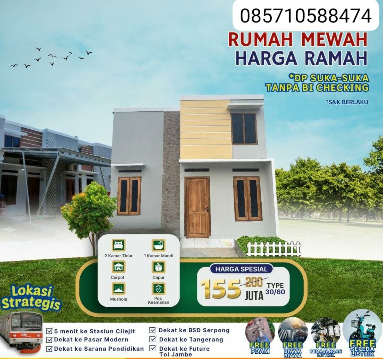Rumah Murah Dekat Stasiun Cilejit