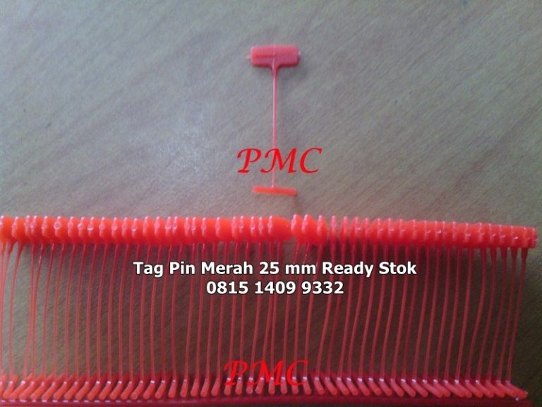 Ready Stok Tag Pin ukuran 25 mm warna Merah