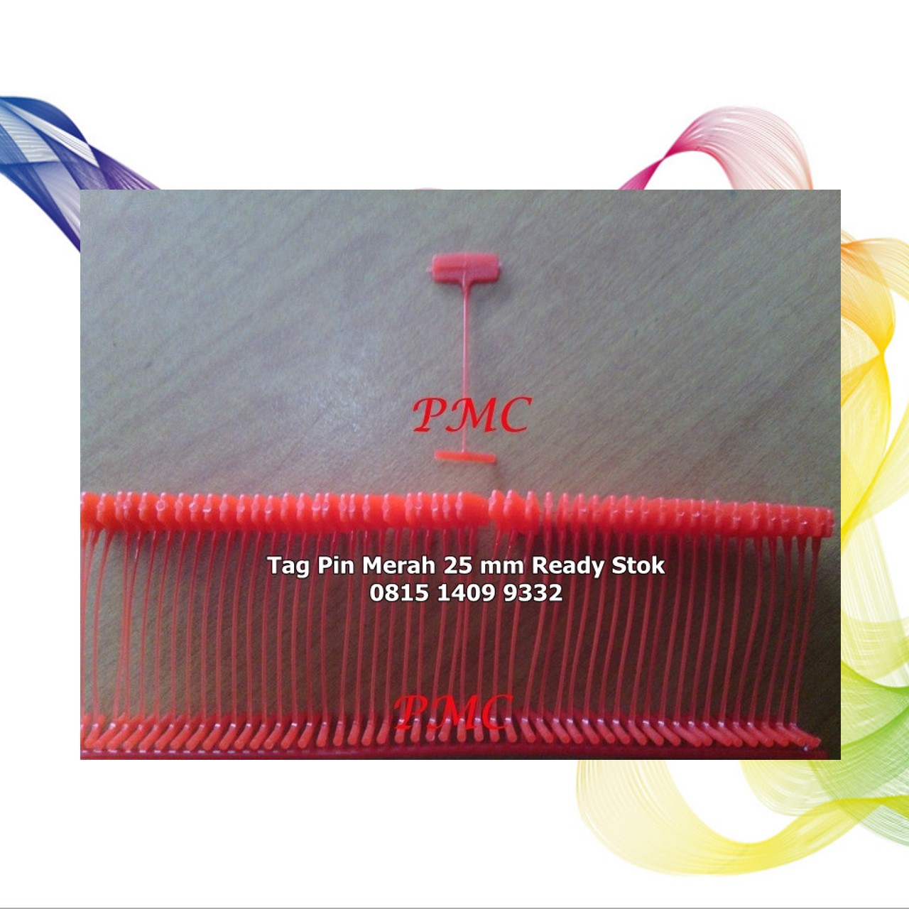 Jual Tag Pin ukuran 25 mm warna Merah di Surabaya