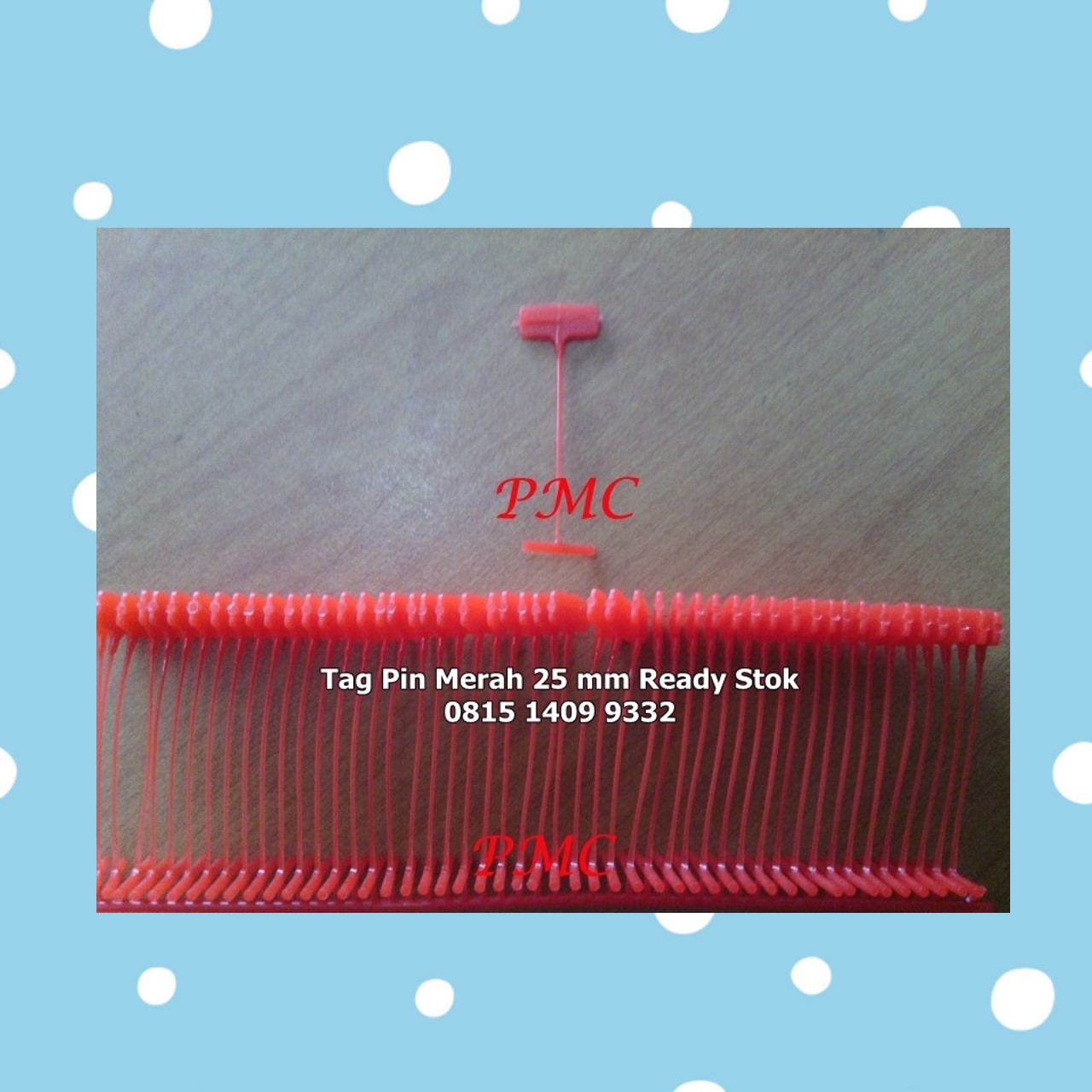 Tag Pin ukuran 25mm warna Merah di Kabupaten Bogor