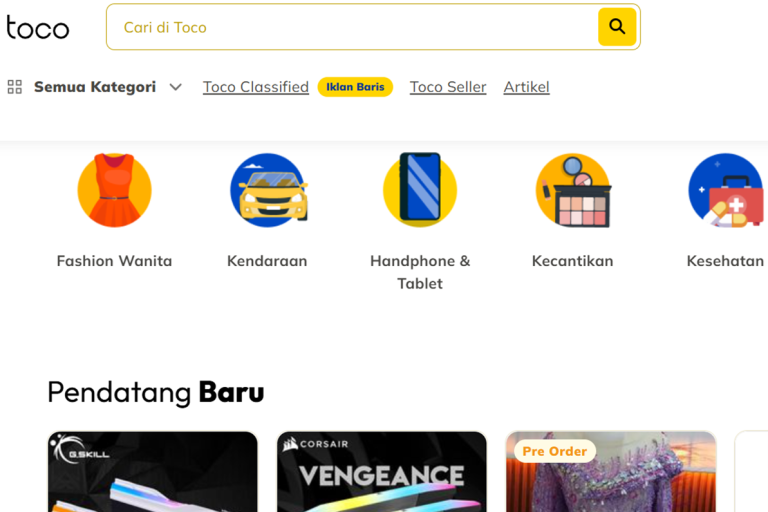 Profil TOCO: Pesaing Tokopedia dan Shopee dengan Biaya Administrasi Gratis untuk Para Pedagang