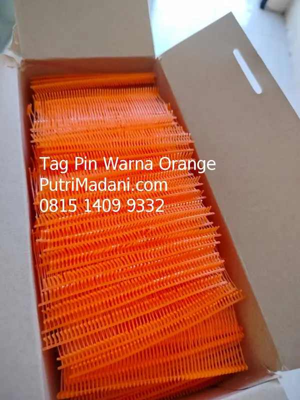Tag Pin Warna Orange Ukuran 35 mm di Gresik: Solusi Praktis untuk Bisnis Pakaian, Laundry, dan Garmen