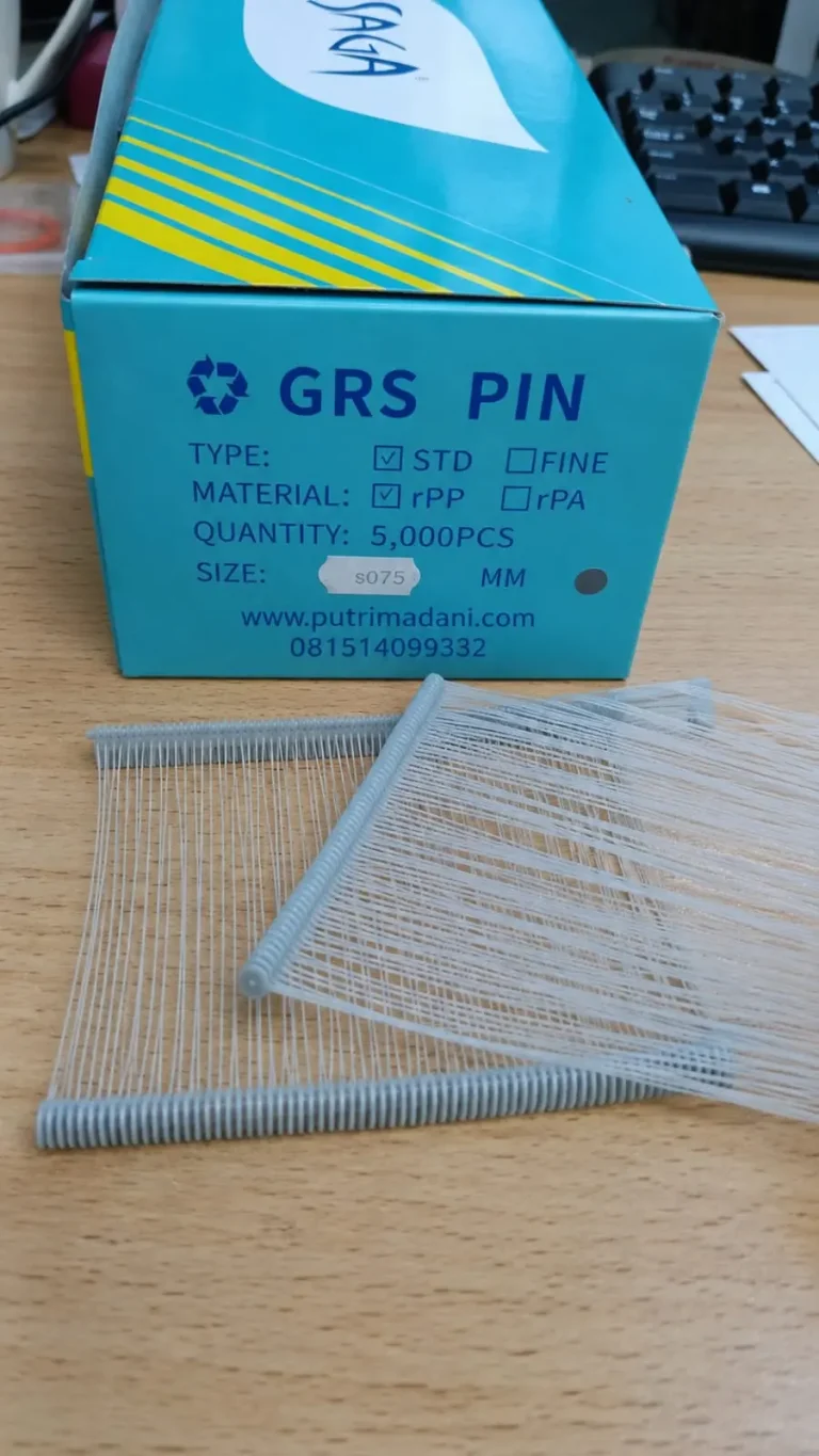 Tag Pin Recycle Warna Grey untuk Butik, Garmen, dan Distro – Tersedia Ukuran 15mm, 25mm, dan 75mm