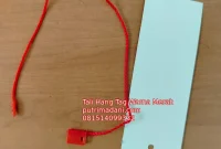 Tali Hang Tag Warna Merah Berkualitas untuk Butik, Garment, Konveksi, dan Brand Fashion Seluruh Indonesia