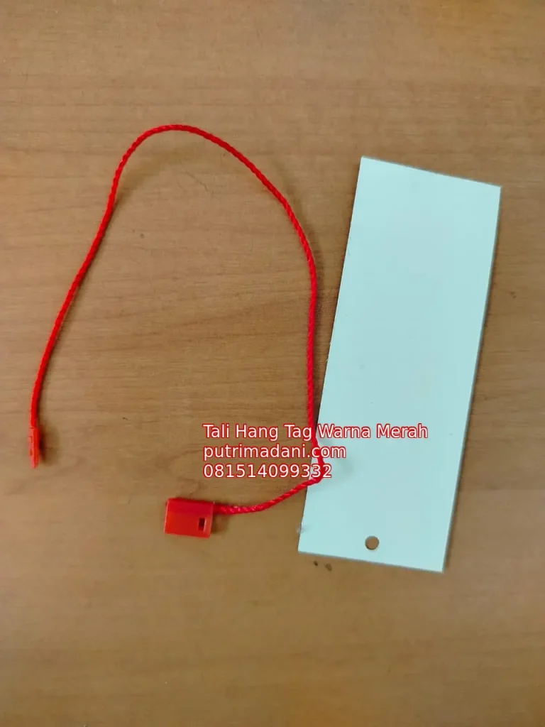 Tali Hang Tag Warna Merah Berkualitas untuk Butik, Garment, Konveksi, dan Brand Fashion Seluruh Indonesia