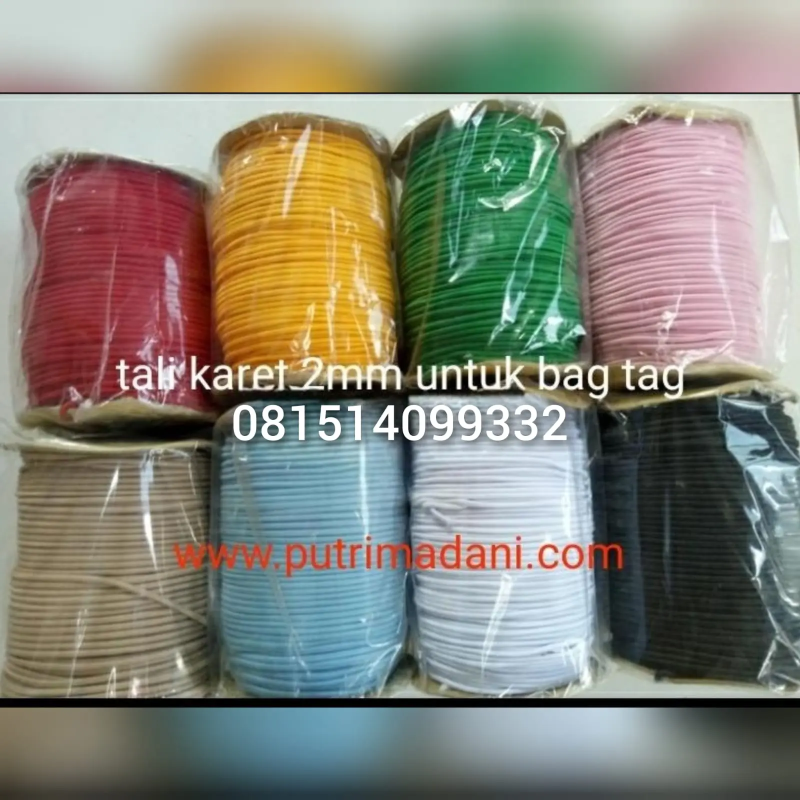 tali karet untuk tag bag atau tag nama koper